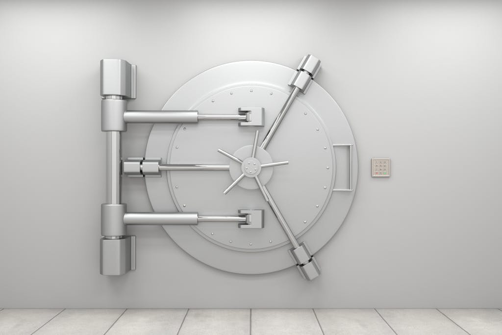 Closed bank vault