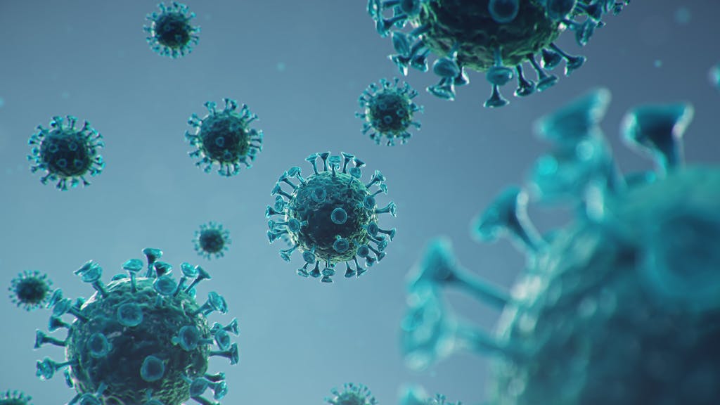 Illustration of coronavirus pathogen